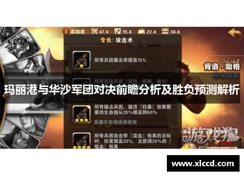 玛丽港与华沙军团对决前瞻分析及胜负预测解析